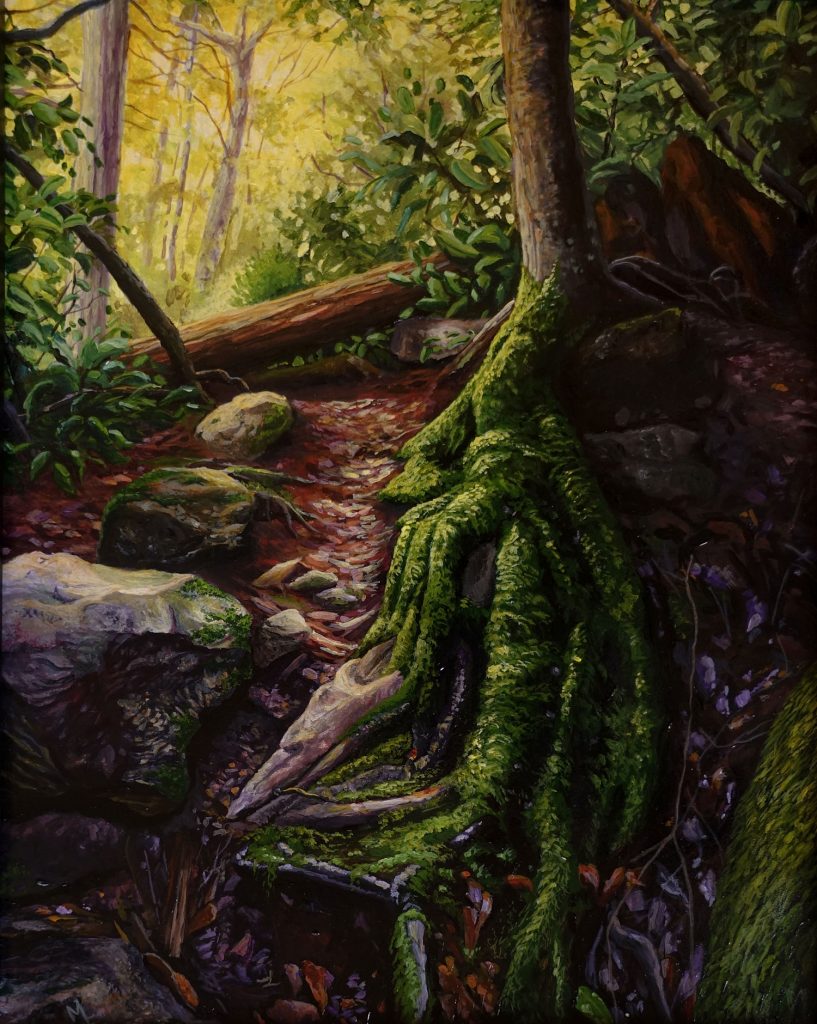 "Jungle Path" Oil on Panel. 8" by 10"